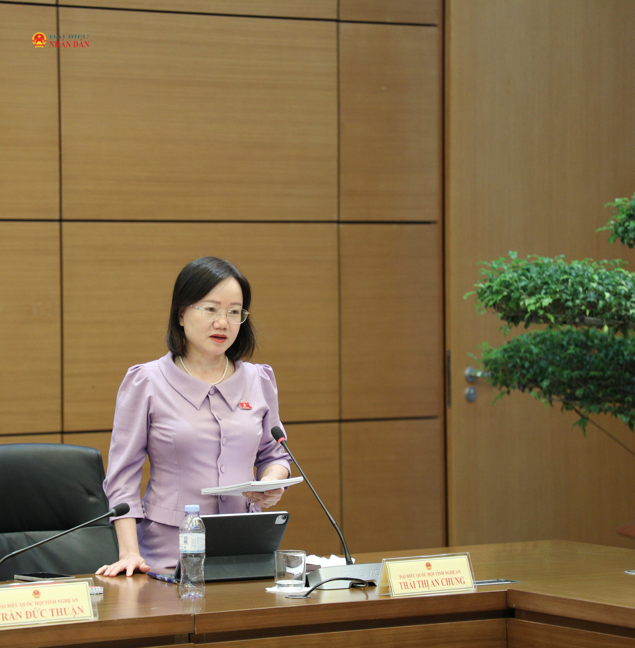Phó Trưởng Đoàn chuyên trách Đoàn ĐBQH tỉnh Nghệ An Thái Thị An Chung