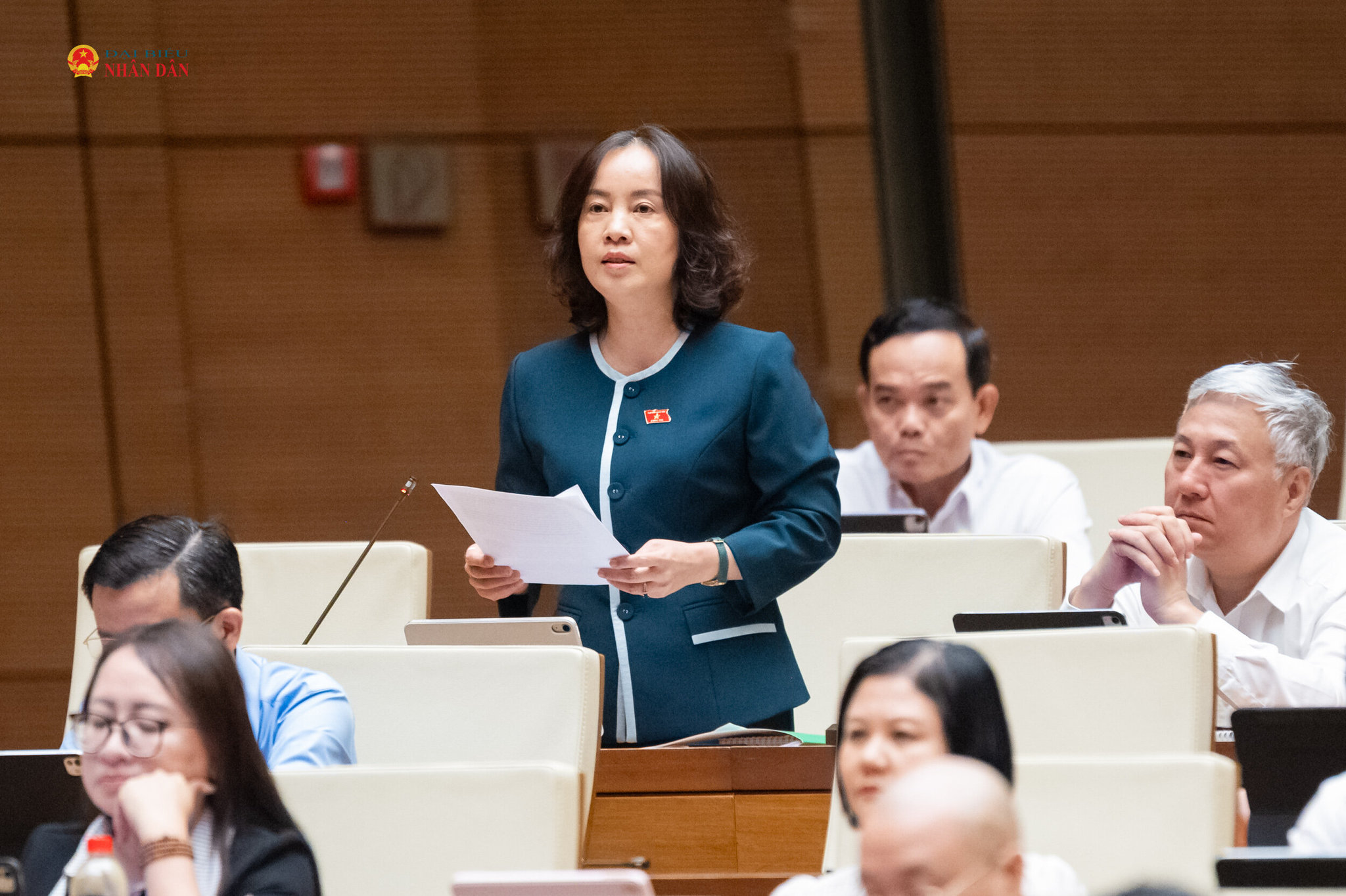 ĐBQH Nguyễn Thị Kim Anh (Bắc Ninh) phát biểu