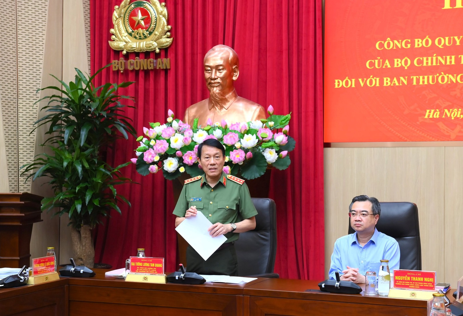 Bộ trưởng Lương Tam Quang phát biểu tại Hội nghị.