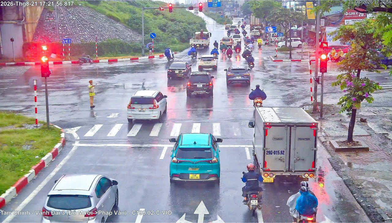 Hình ảnh từ hệ thống camera AI trên các tuyến giao thông