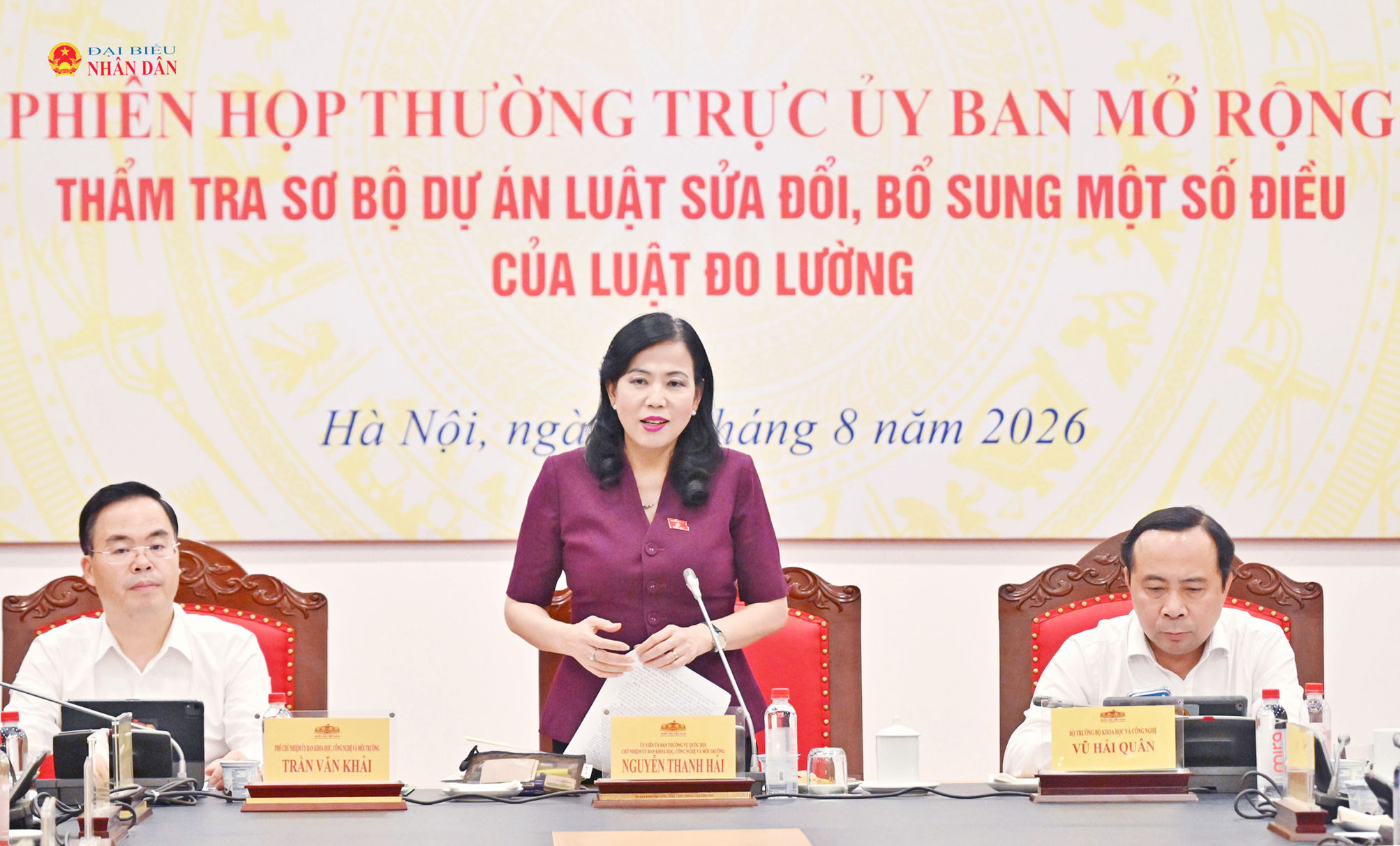 Chủ nhiệm Ủy ban Khoa học, Công nghệ và Môi trường Nguyễn Thanh Hải phát biểu khai mạc phiên họp