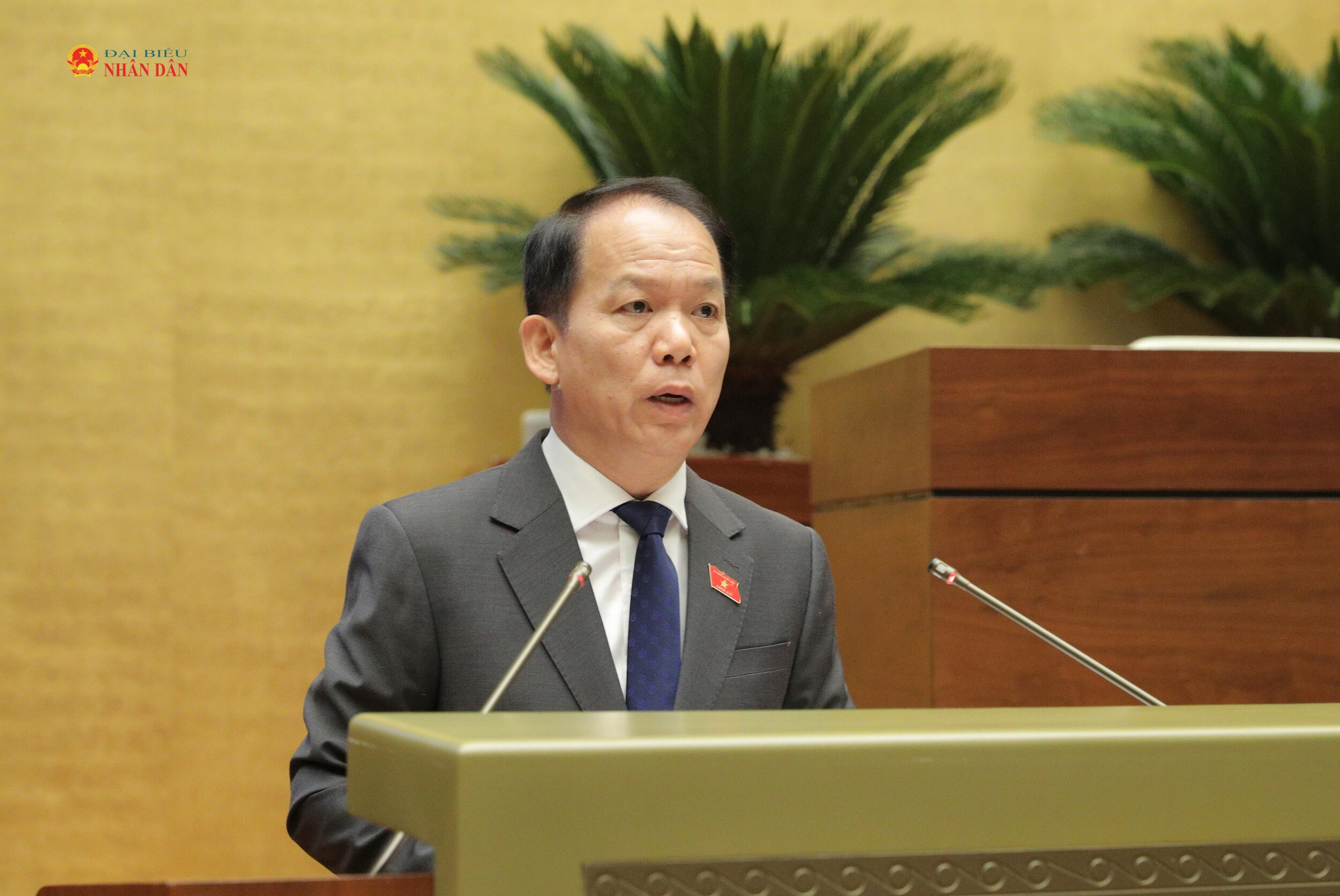 Bộ trưởng Bộ Tư pháp Hoàng Thanh Tùng trình bày Báo cáo tiếp thu, giải trình, chỉnh lý dự thảo Luật