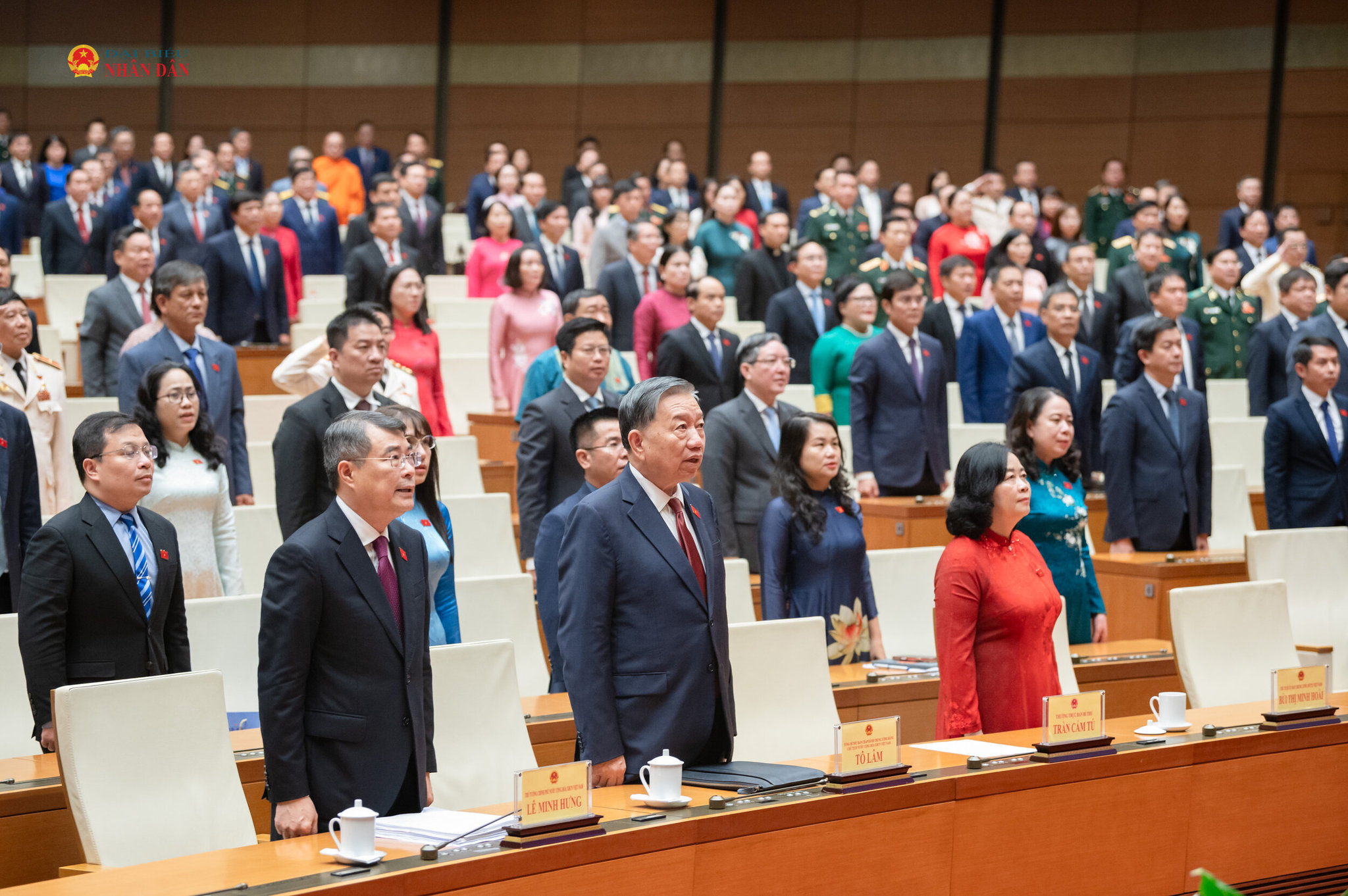 Tổng Bí thư, Chủ tịch nước Tô Lâm; Thủ tướng Chính phủ Lê Minh Hưng và các đại biểu dự phiên bế mạc