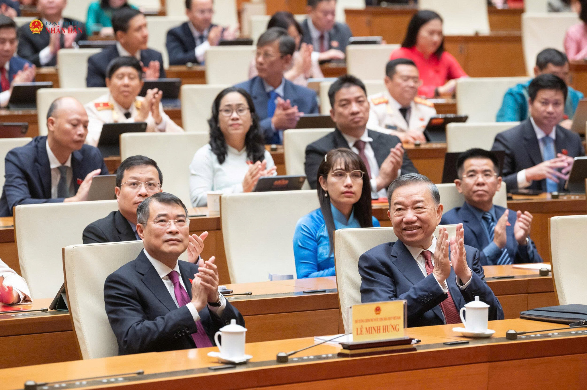 Tổng Bí thư, Chủ tịch nước Tô Lâm; Thủ tướng Chính phủ Lê Minh Hưng và các đại biểu dự phiên bế mạc
