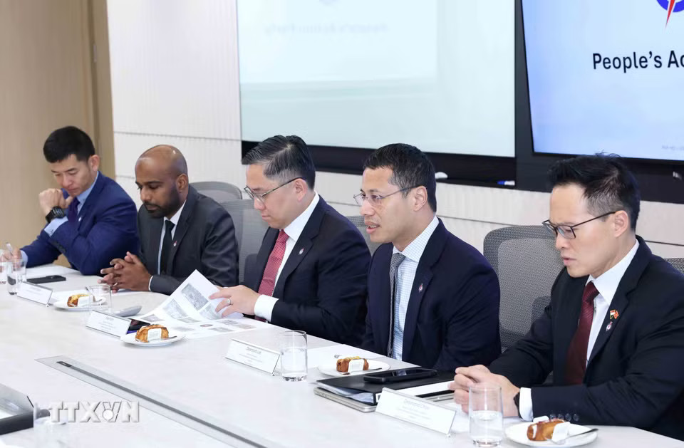 Chủ tịch Quốc hội Singapore Seah Kian Peng phát biểu tại hội kiến