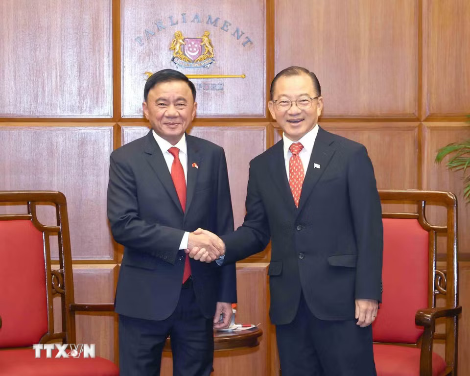 Thường trực Ban Bí thư Trần Cẩm Tú đã hội kiến Chủ tịch Quốc hội Singapore Seah Kian Peng