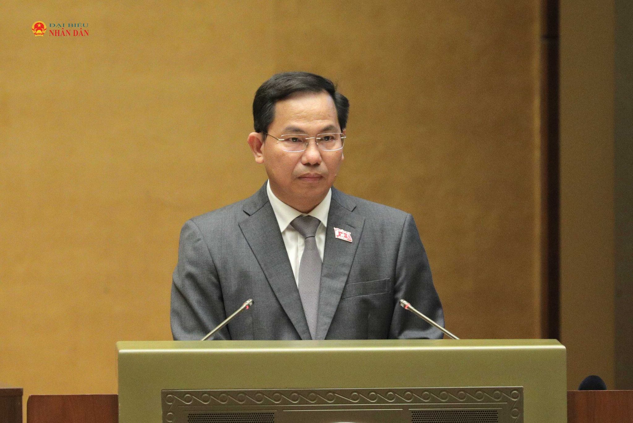 Tổng Thư ký, Chủ nhiệm Văn phòng Quốc hội Lê Quang Mạnh phát biểu tại phiên bế mạc Kỳ họp không thường lệ thứ Nhất