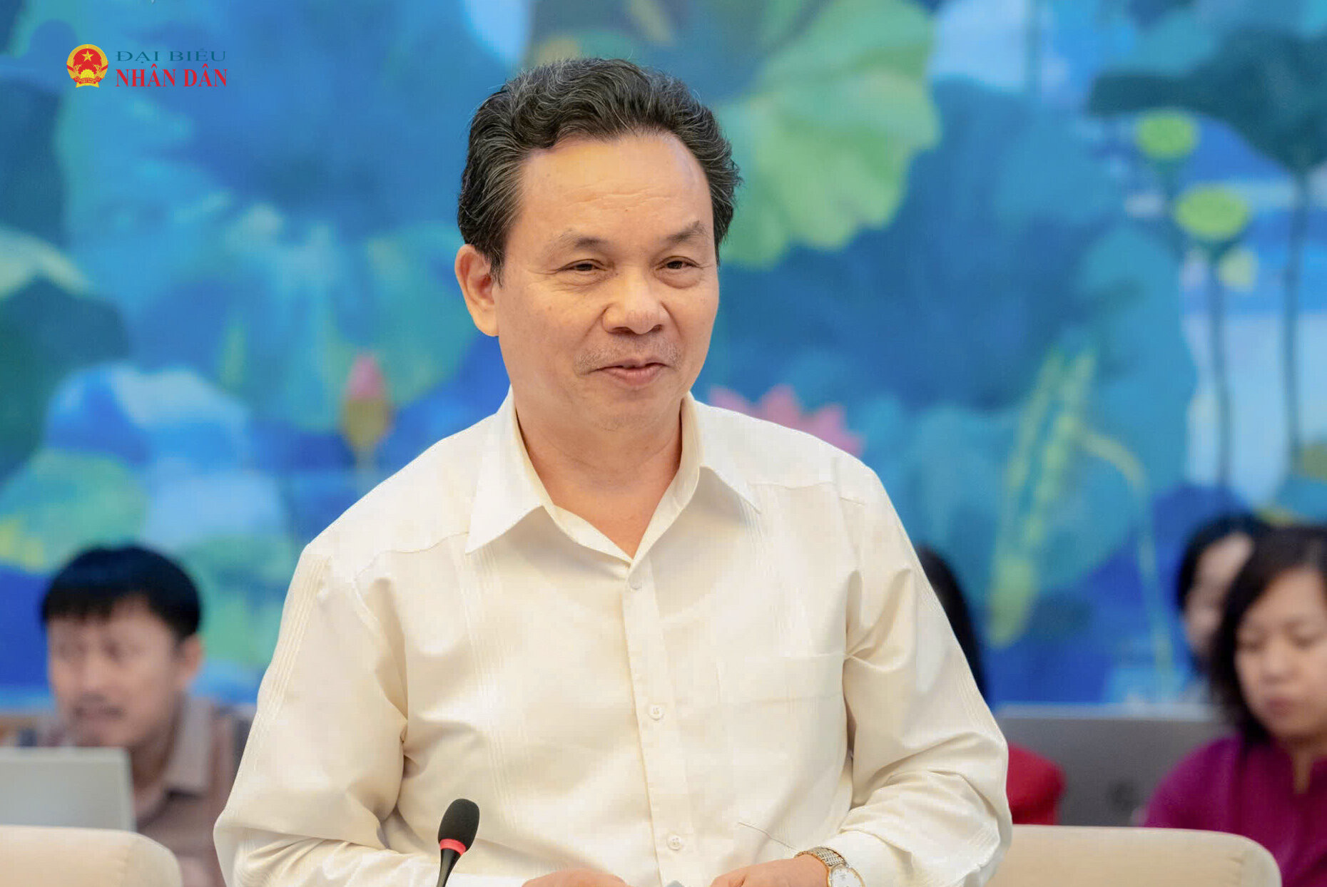 Nguyên Phó Hiệu trưởng Trường Đại học Kinh tế quốc dân, GS.TS Hoàng Văn Cường, ĐBQH khóa XV phát biểu tại tọa đàm