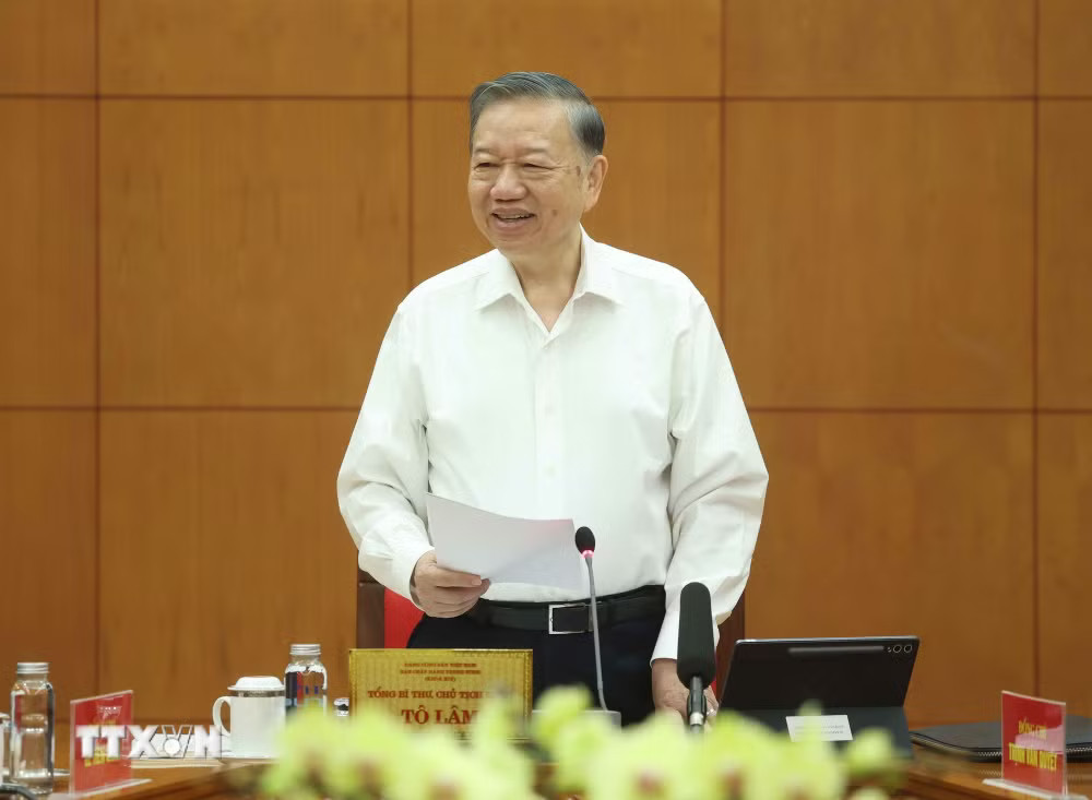 Tổng Bí thư, Chủ tịch nước Tô Lâm phát biểu chỉ đạo. (Ảnh: Thống Nhất/TTXVN) Tổng Bí thư, Chủ tịch nước Tô Lâm phát biểu chỉ đạo