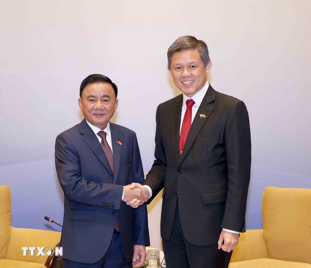 Phó Tổng Thư ký Đảng Hành động Nhân dân Singapore, Bộ trưởng Bộ Quốc phòng kiêm Bộ trưởng Điều phối dịch vụ công Chan Chun Sing đón Ủy viên Bộ Chính trị, Thường trực Ban Bí thư Trần Cẩm Tú