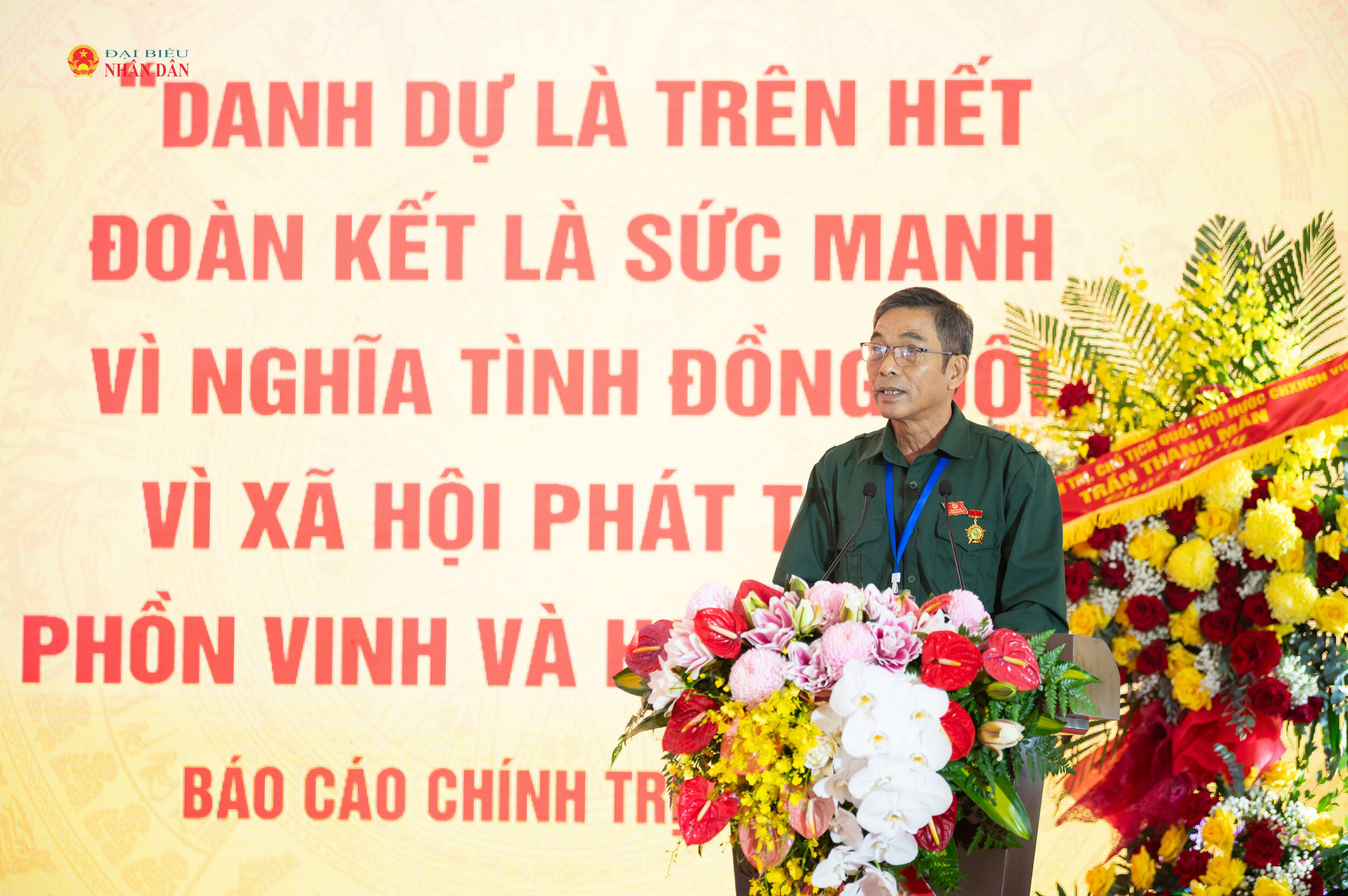 UVBCH TW Hội khóa IV, Chủ tịch Hội cựu TNXP tỉnh Thái Nguyên Đặng Minh Tiến trình bày tham luận