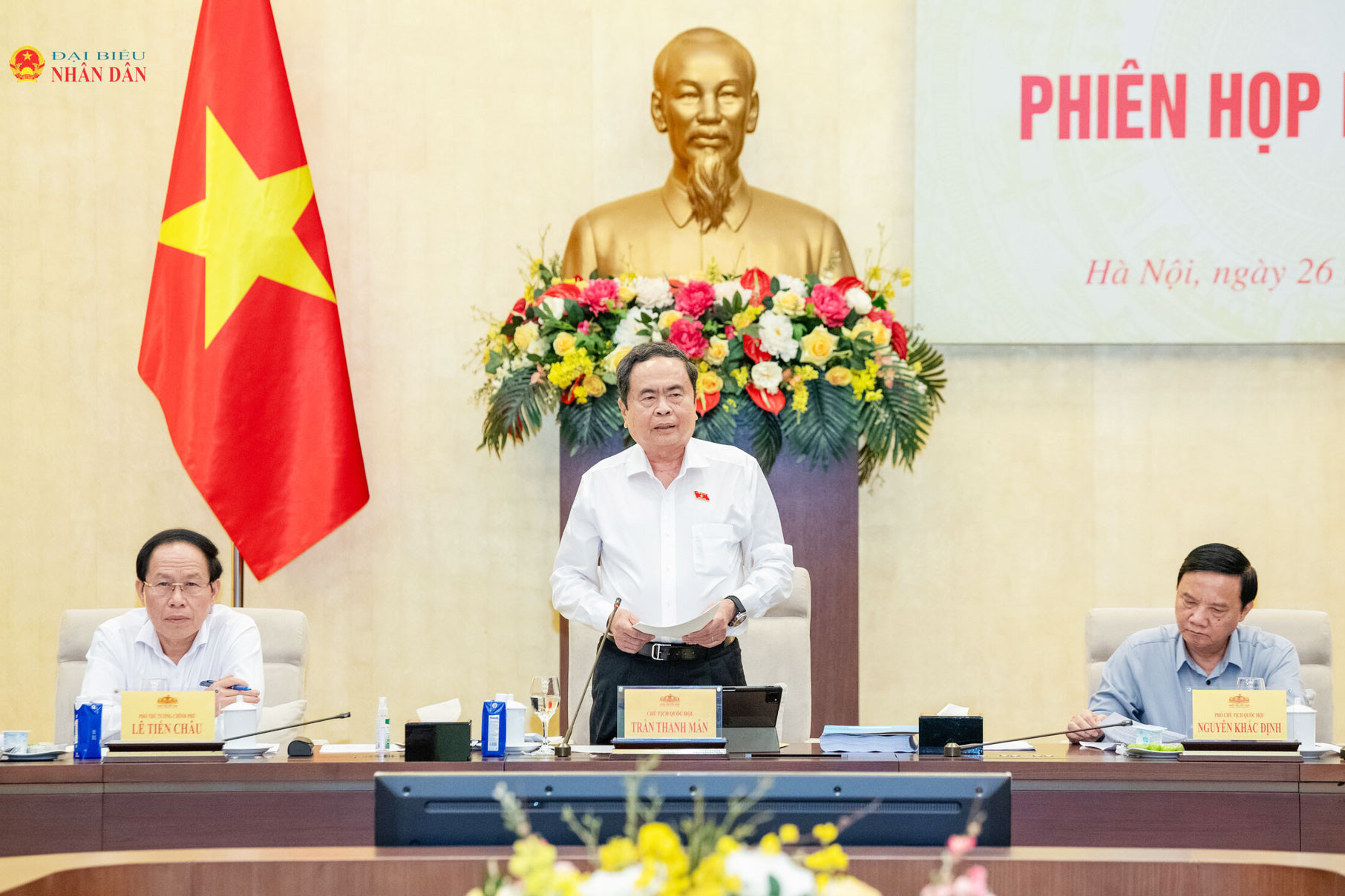 Chủ tịch Quốc hội Trần Thanh Mẫn phát biểu