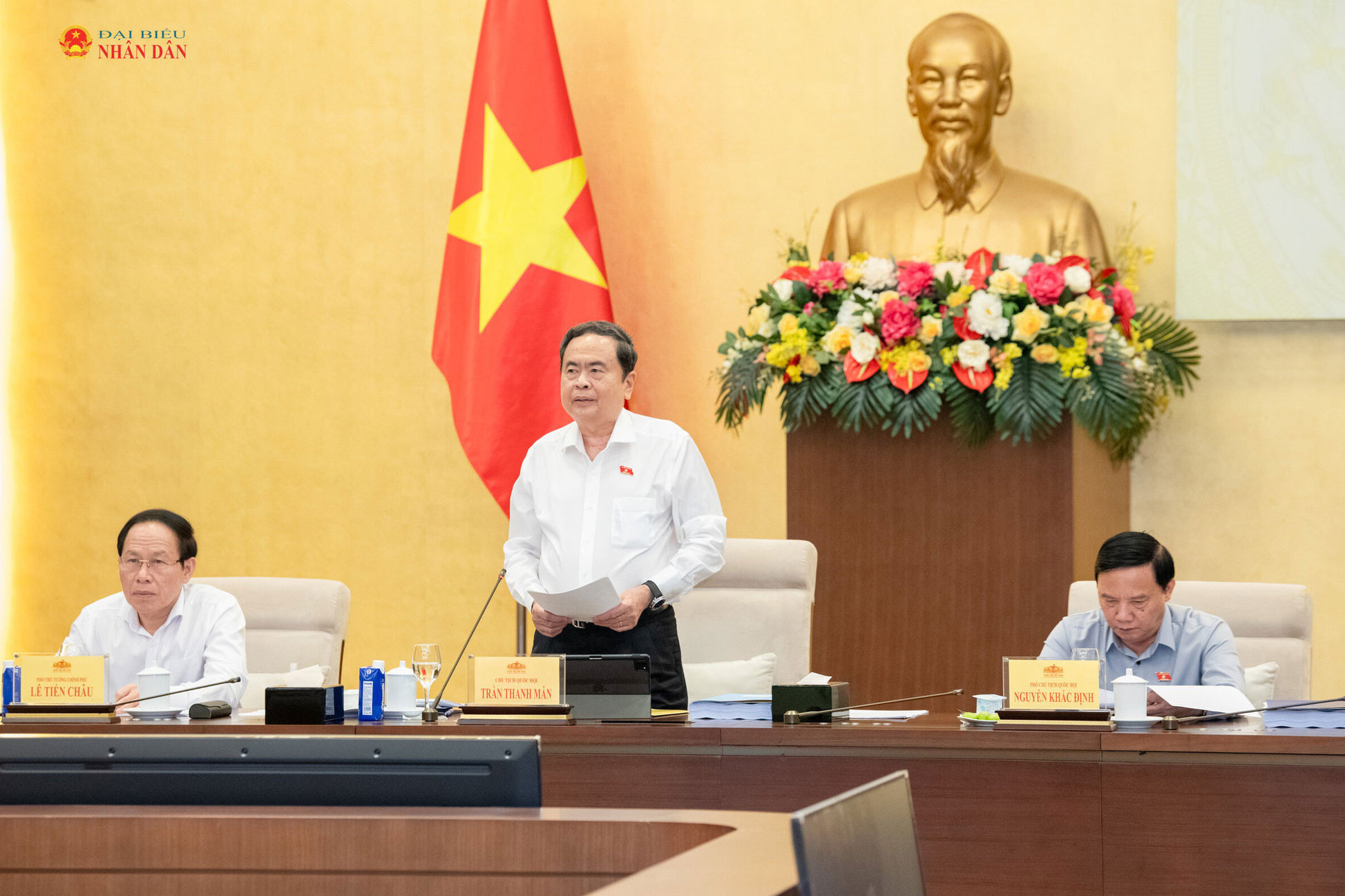 Chủ tịch Quốc hội Trần Thanh Mẫn phát biểu