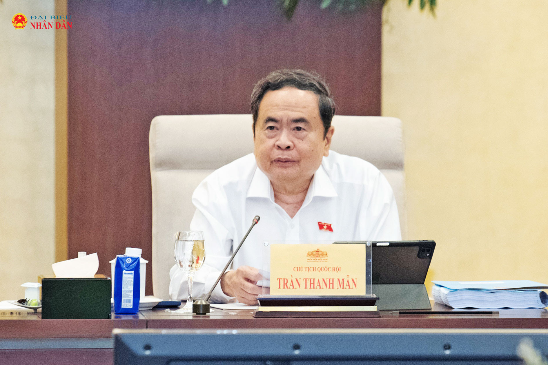 Chủ tịch Quốc hội Trần Thanh Mẫn phát biểu