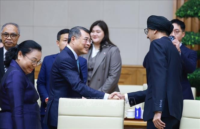 Thủ tướng Lê Minh Hưng với Đại sứ các nước ASEAN tại Việt Nam
