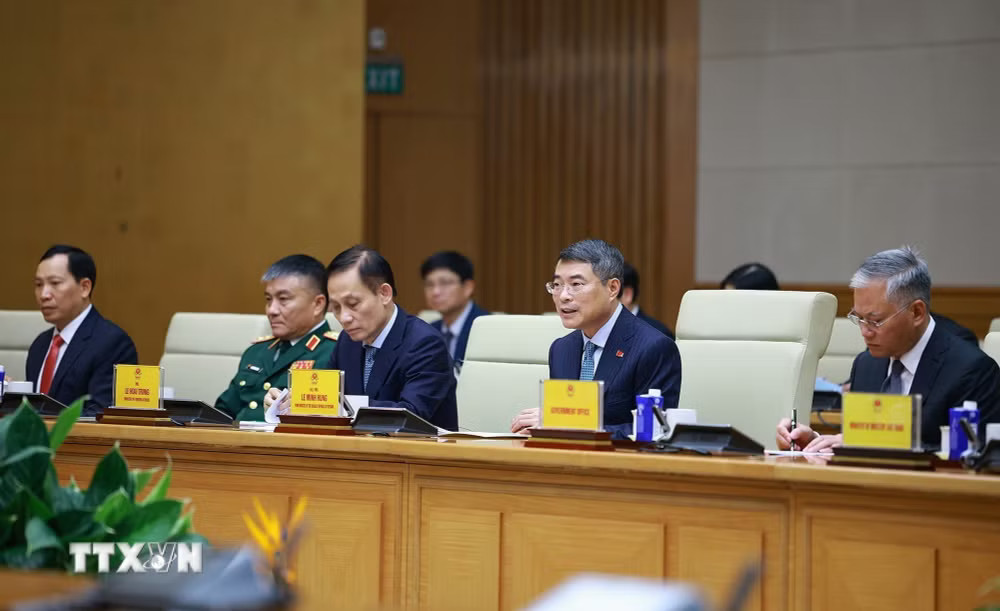 Thủ tướng Lê Minh Hưng tiếp Đại sứ các nước ASEAN tại Việt Nam. (Ảnh: Dương Giang/TTXVN) Thủ tướng Lê Minh Hưng tiếp Đại sứ các nước ASEAN tại Việt Nam