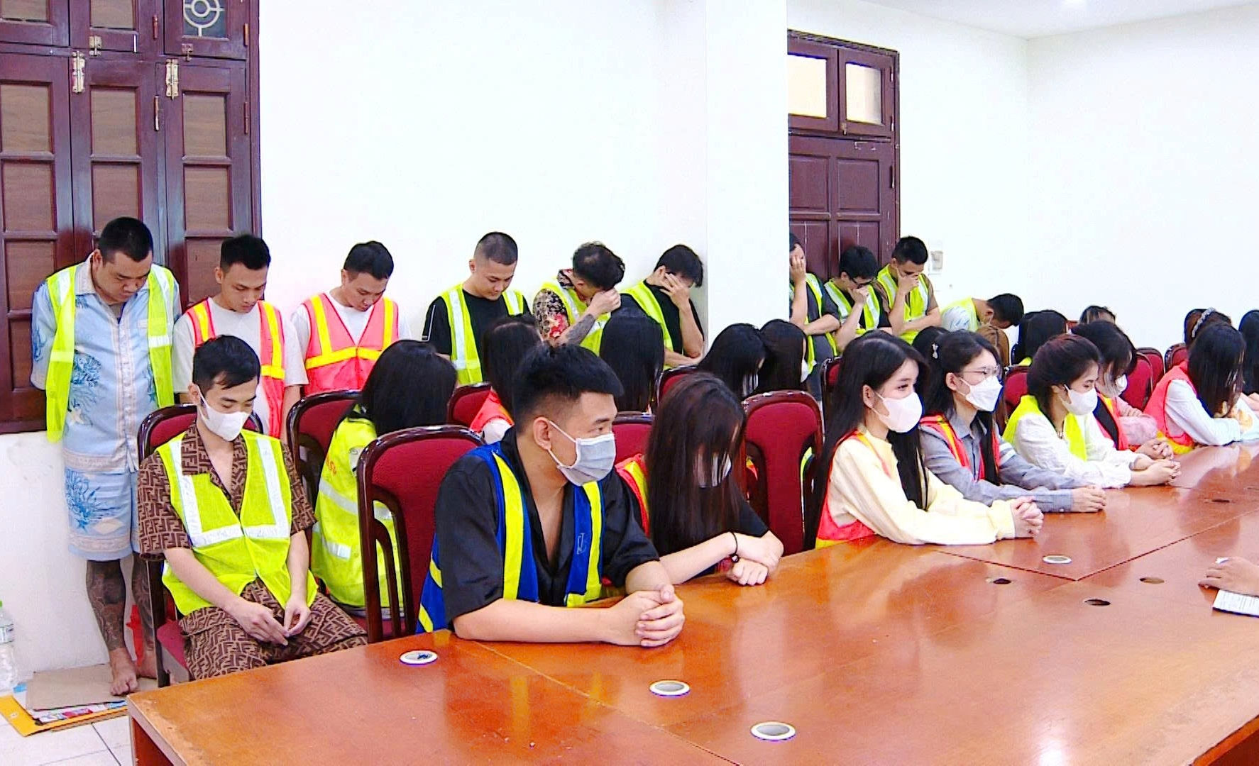 Các đối tượng tại cơ quan Công an