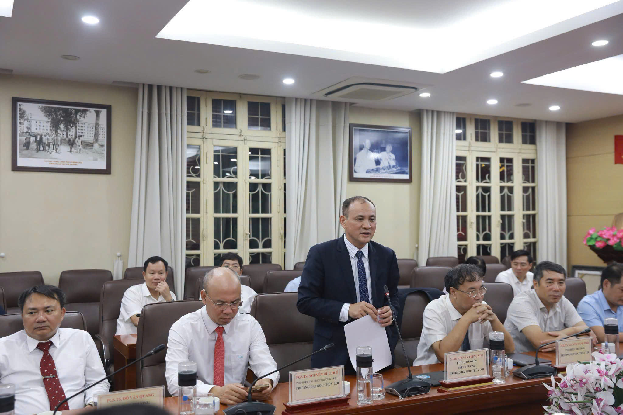 GS.TS Nguyễn Trung Việt - Hiệu trưởng Trường Đại học Thuỷ lợi phát biểu