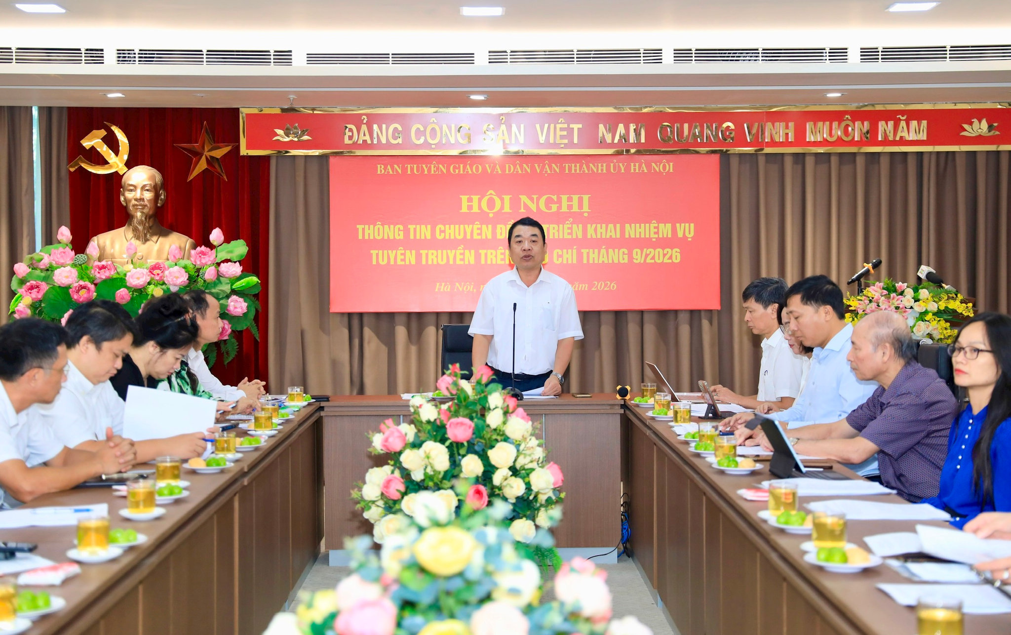 Phó Trưởng ban Tuyên giáo và Dân vận Thành ủy Đào Xuân Dũng chủ trì hội nghị