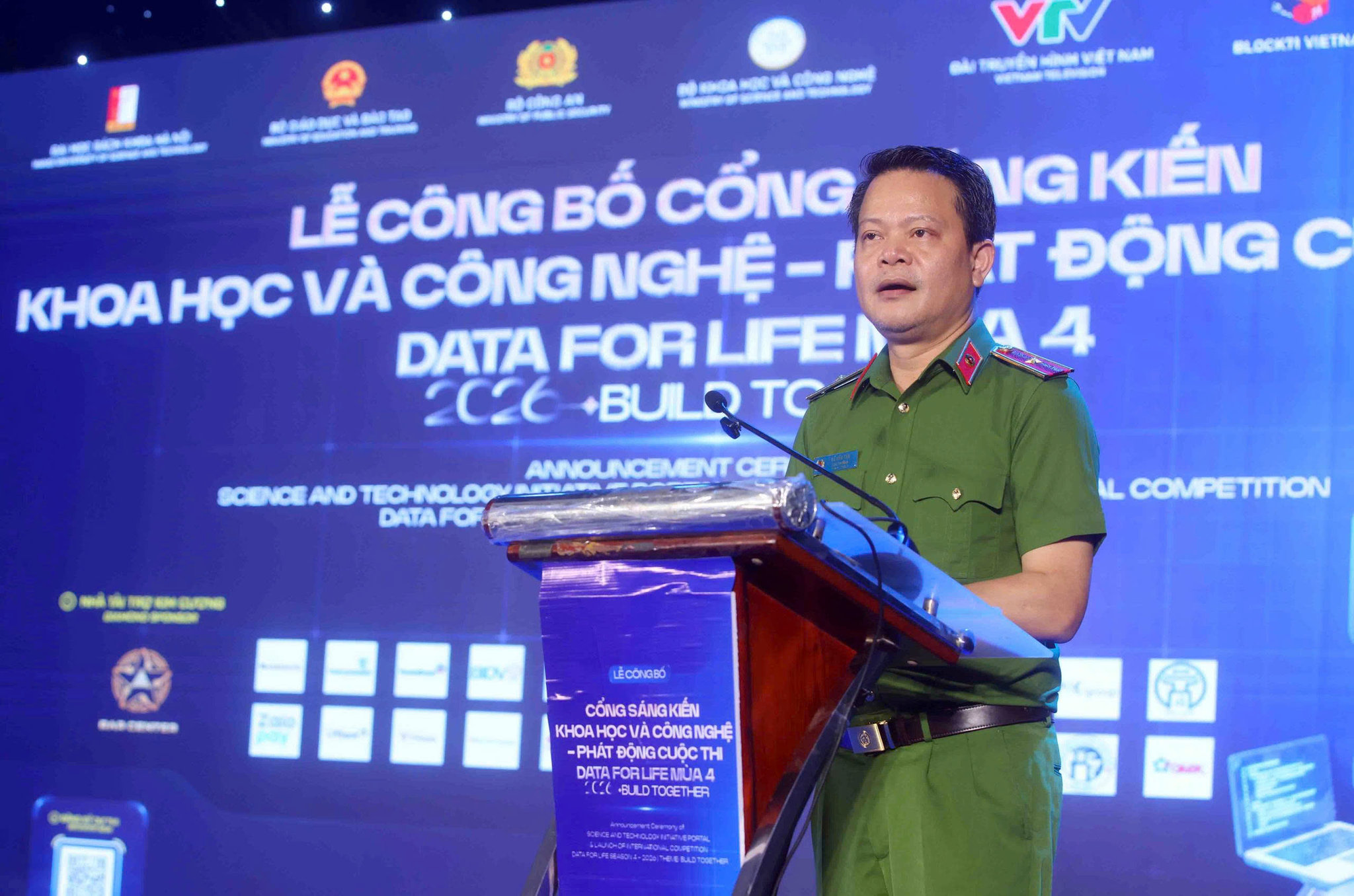 Cục trưởng C06, Thiếu tướng Vũ Văn Tấn phát biểu tại Lễ công bố