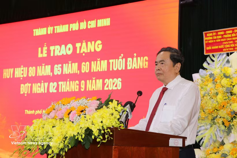 NA President Tran Thanh Man speaks at the event. (Photo: VNA)