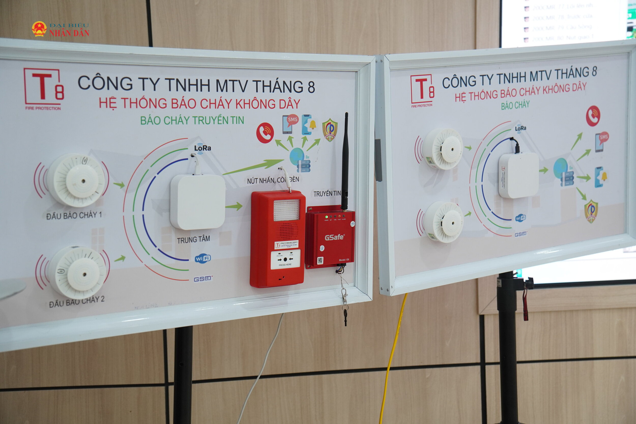 Thiết bị báo cháy không dây được giới thiệu tại buổi lễ.