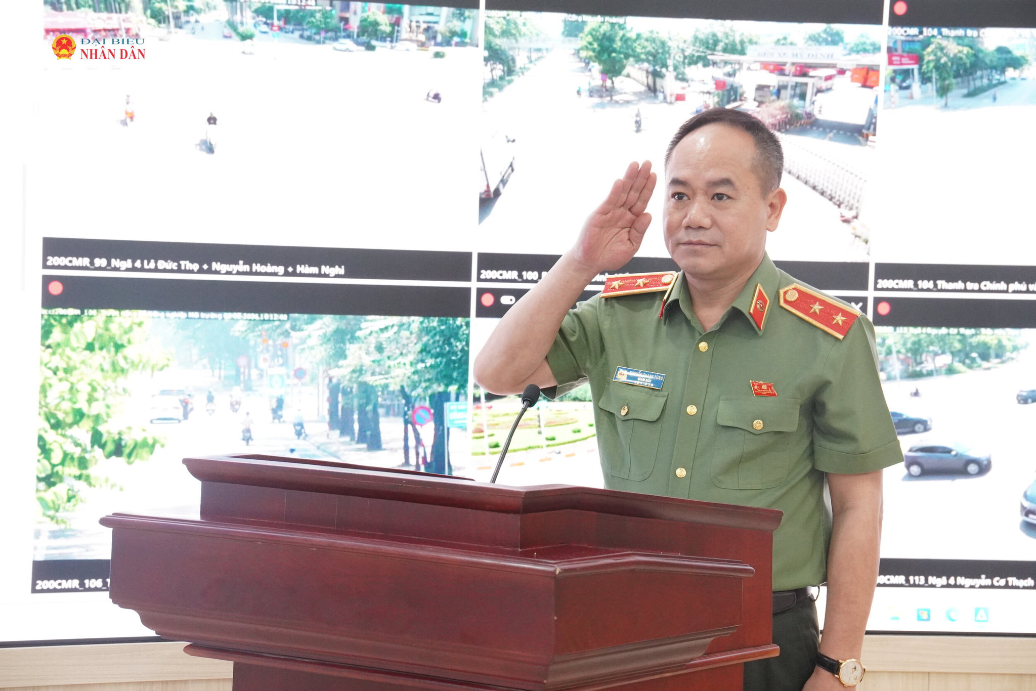 Giám đốc CATP Hà Nội, Trung tướng Nguyễn Thanh Tùng phát biểu tại buổi lễ.