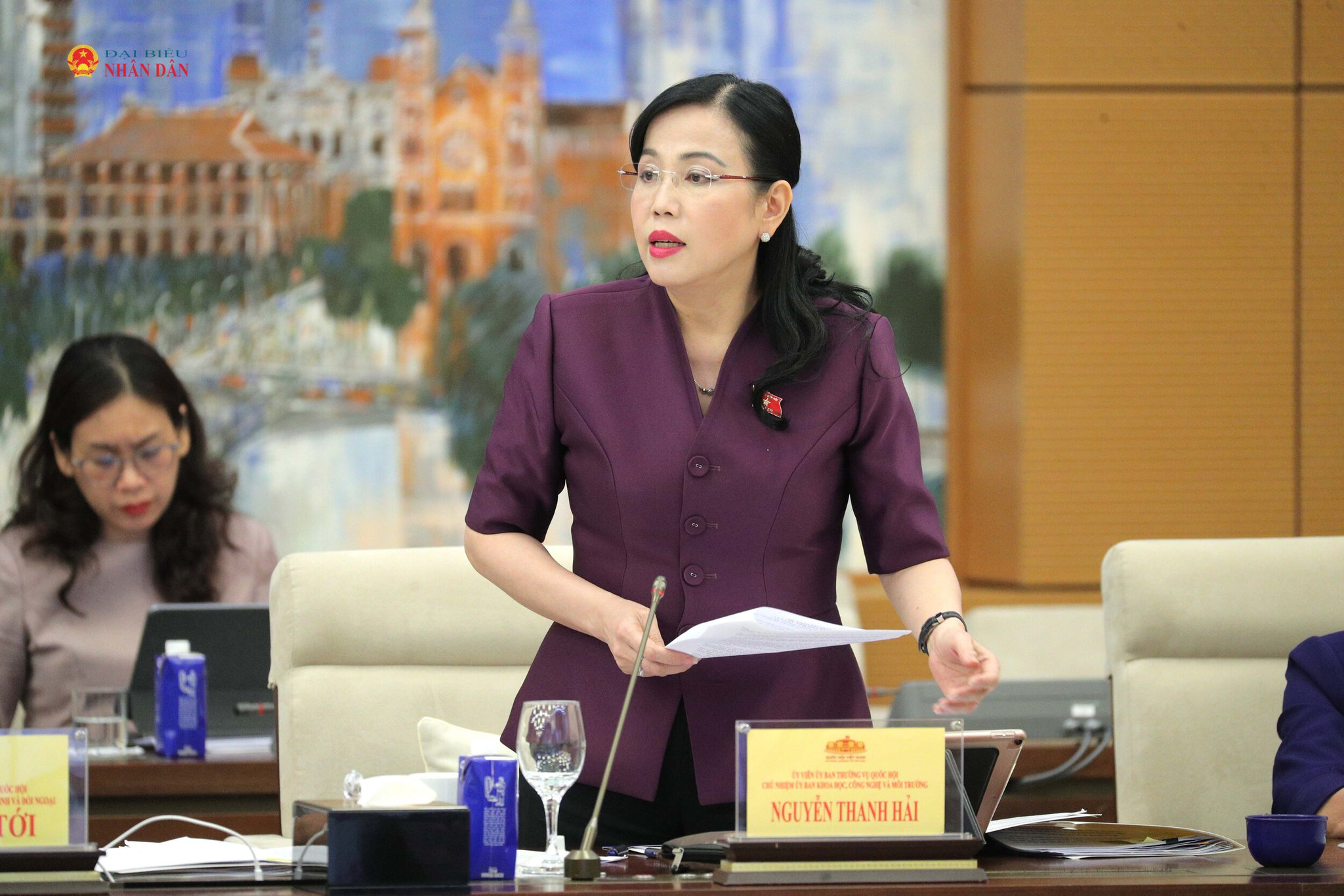 Chủ nhiệm Ủy ban Khoa học, Công nghệ và Môi trường Nguyễn Thanh Hải phát biểu