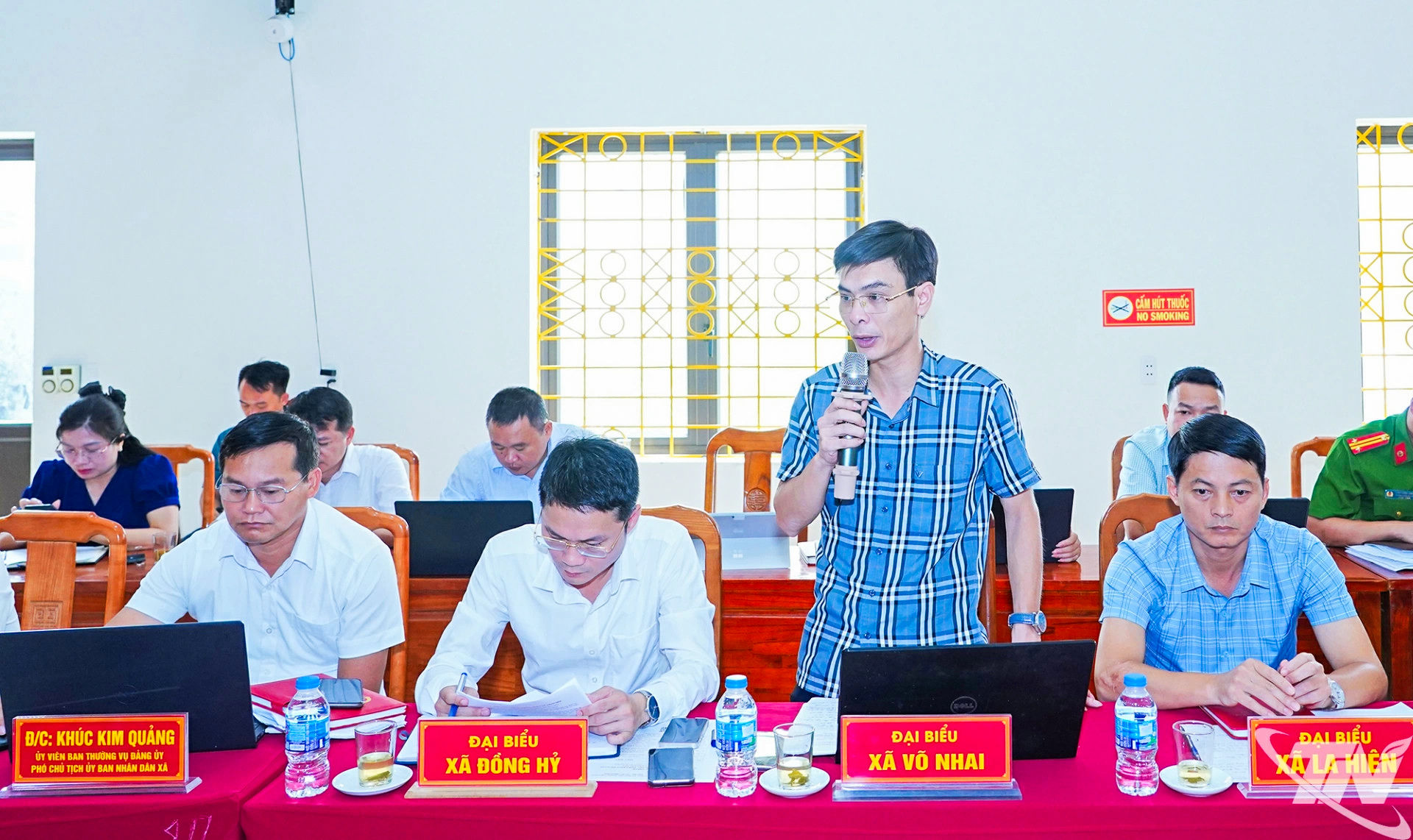 Đại diện địa phương phát biểu tại buổi làm việc