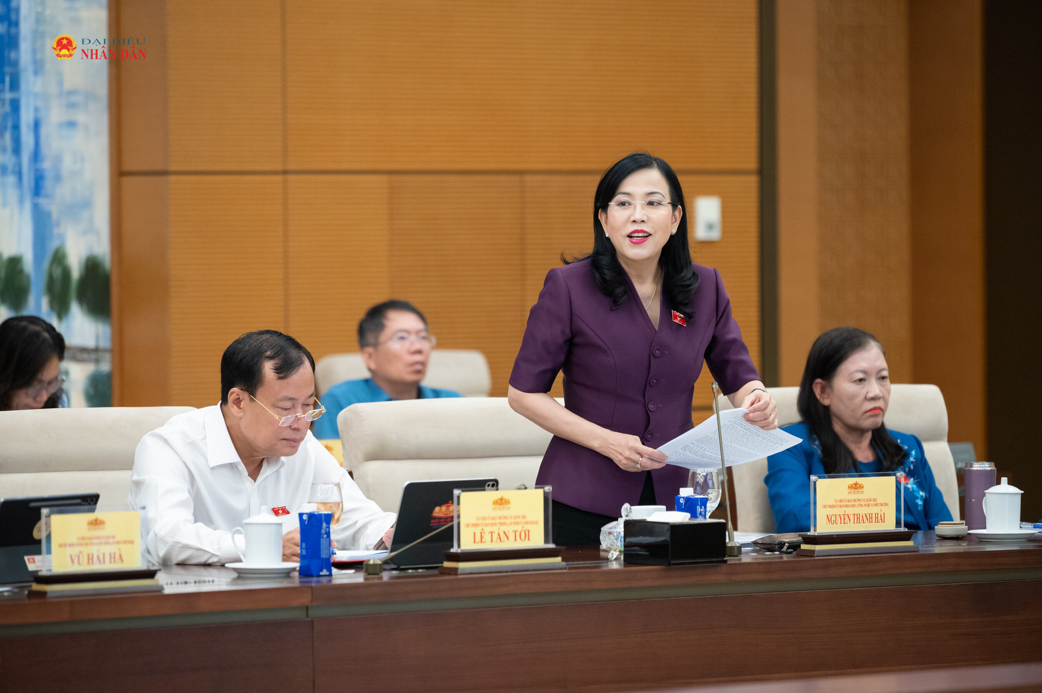 Chủ nhiệm Ủy ban Khoa học, Công nghệ và Môi trường Nguyễn Thanh Hải phát biểu