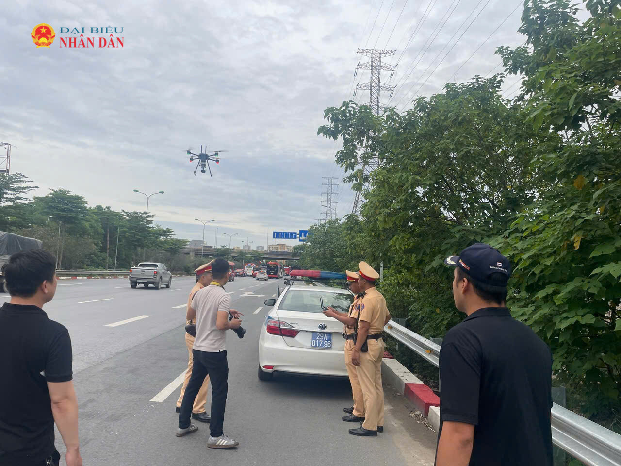 Phòng CSGT thử nghiệm thiết bị UAV.