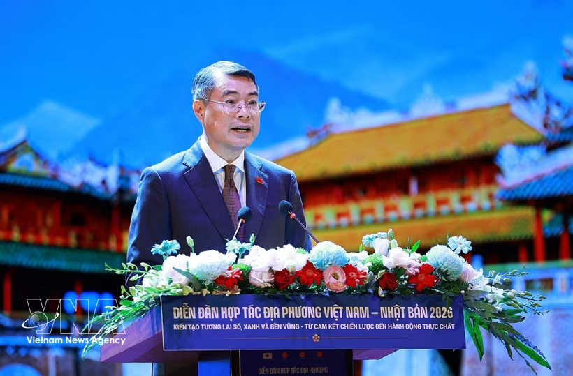 Prime Minister Le Minh Hung speaks at the 2026 Vietnam-Japan Local Cooperation Forum in Hue city on September 6. (Photo: VNA)