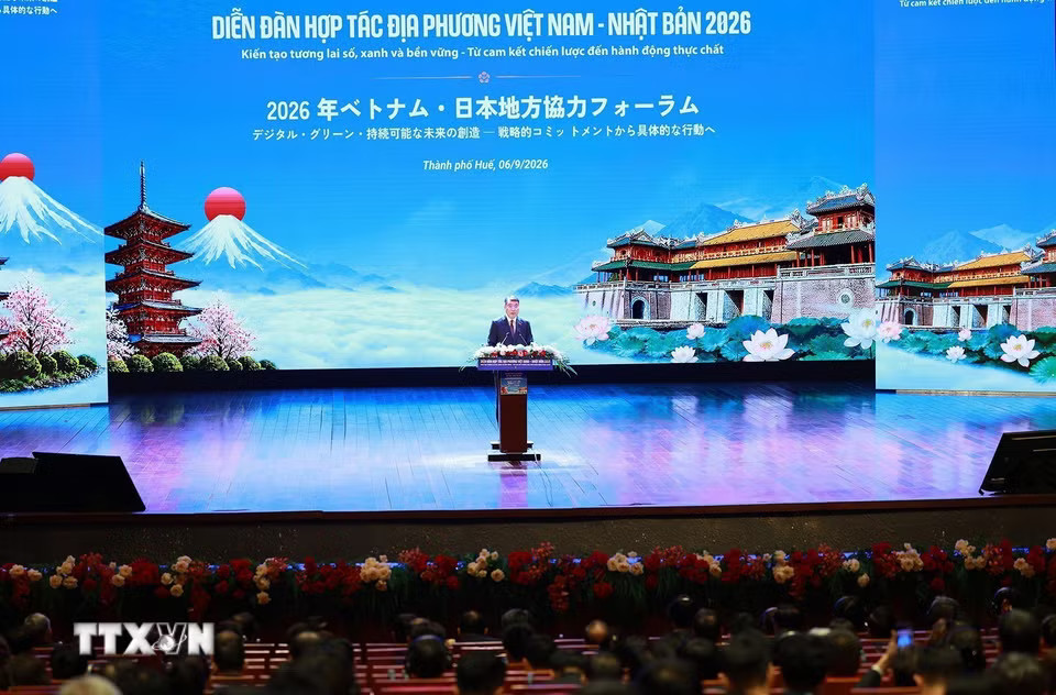 Thủ tướng Lê Minh Hưng phát biểu tại Diễn đàn Hợp tác địa phương Việt Nam-Nhật Bản năm 2026