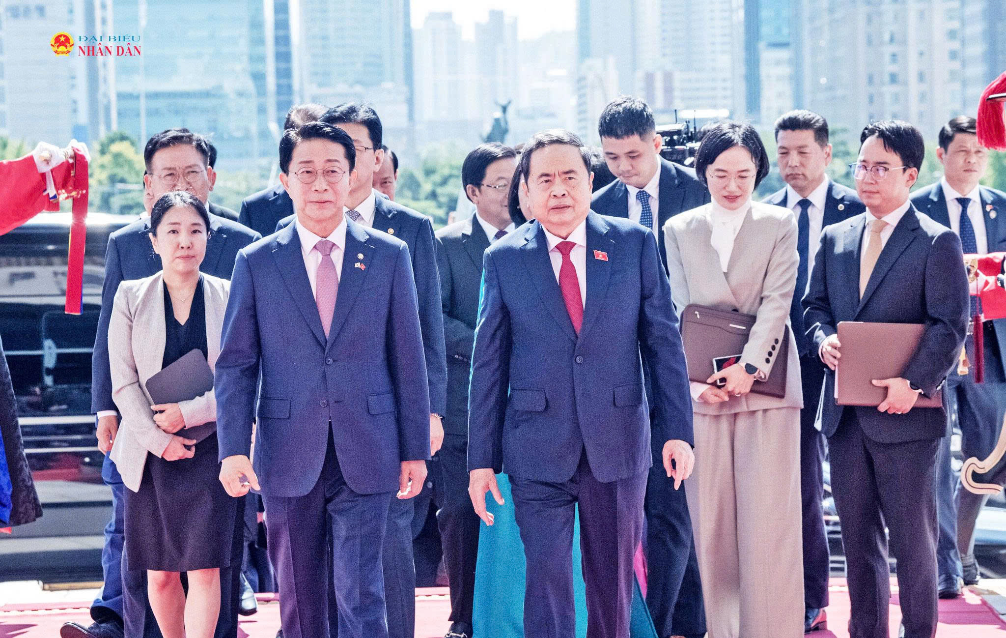 Chủ tịch Quốc hội Hàn Quốc Cho Jeong Sik chủ trì Lễ đón trọng thể Chủ tịch Quốc hội Trần Thanh Mẫn