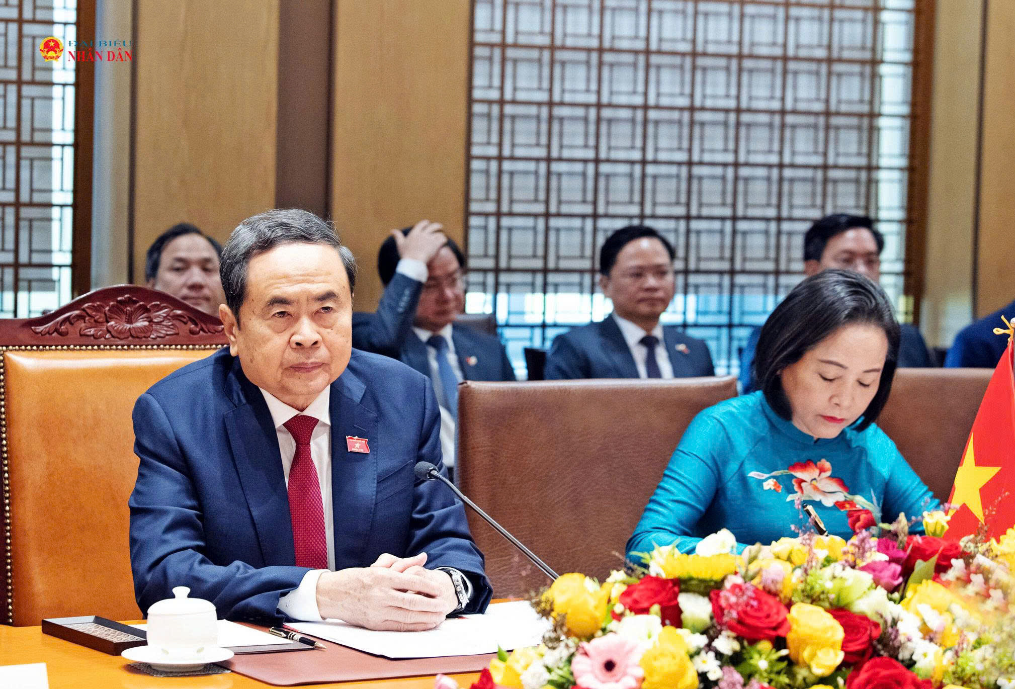 Chủ tịch Quốc hội Trần Thanh Mẫn hội đàm với Chủ tịch Quốc hội Hàn Quốc Cho Jeong Sik