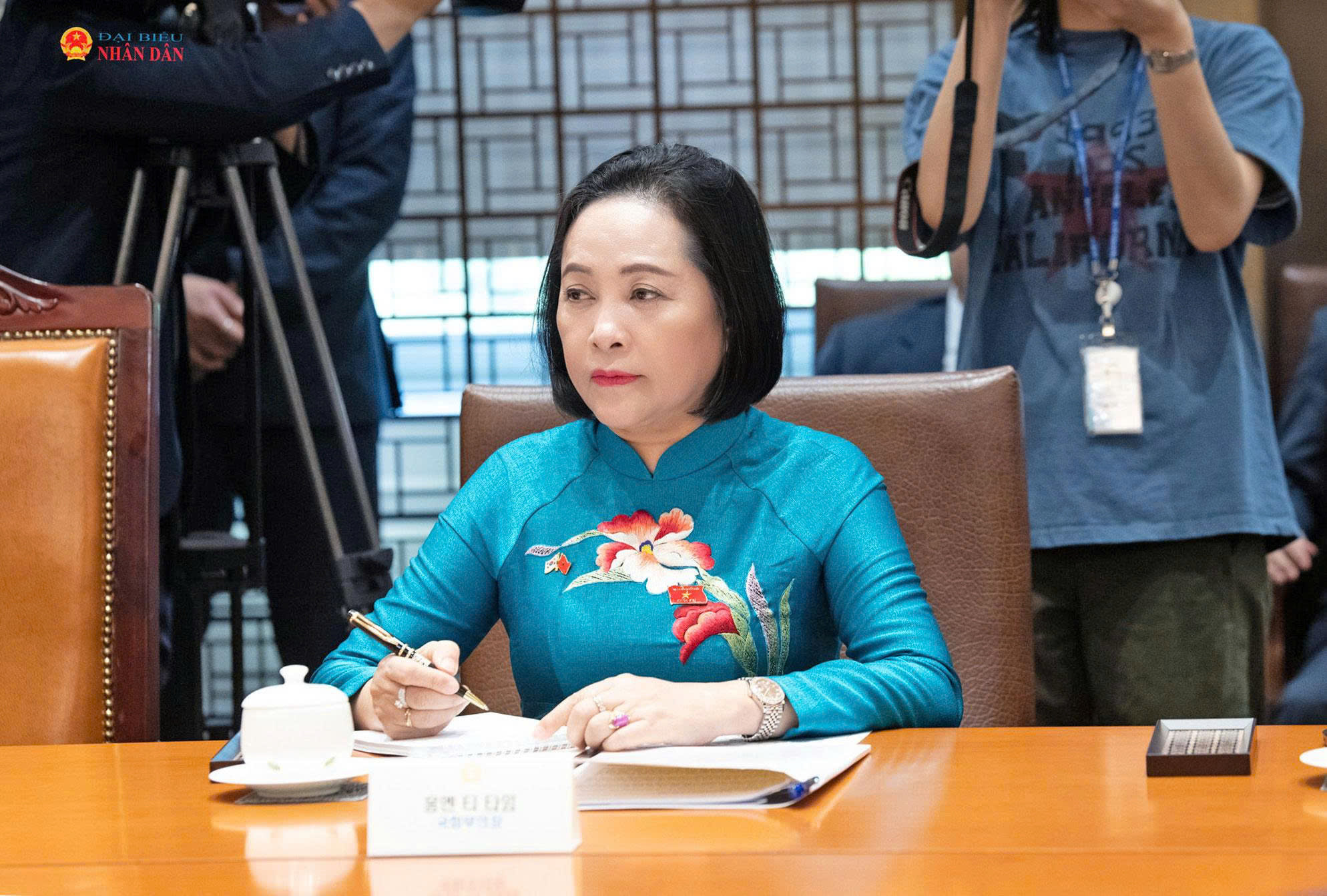 Phó Chủ tịch Quốc hội Nguyễn Thị Thanh dự hội đàm.