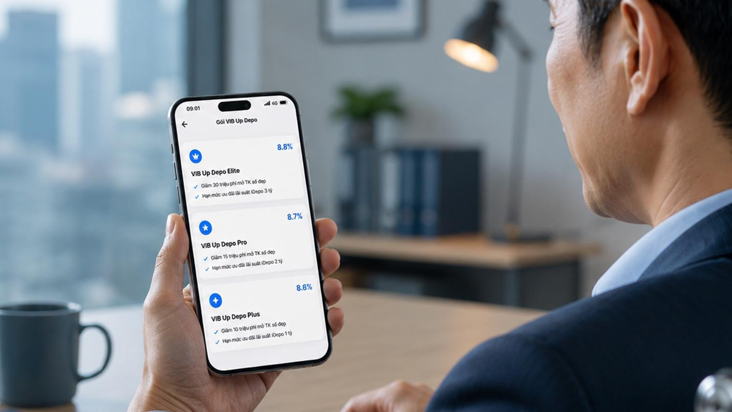 VIB Up: Cho phép chọn Gói nâng hạng phù hợp giúp tiền nhàn rỗi tạo thêm giá trị