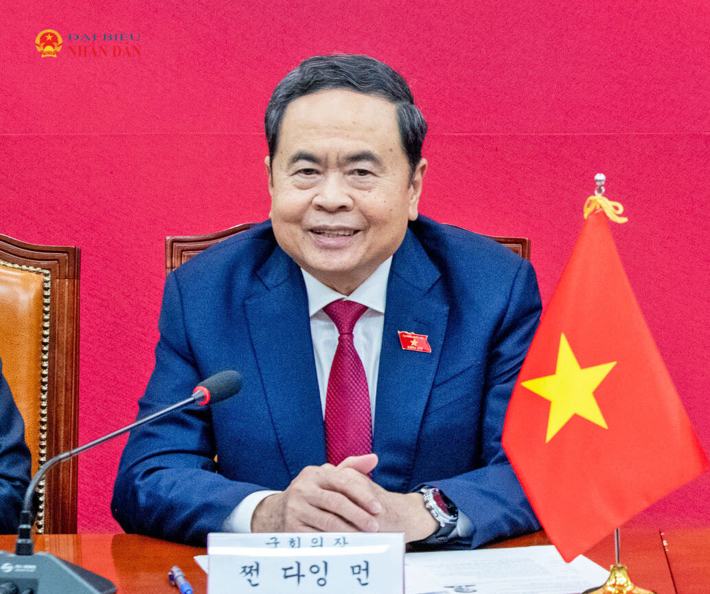 Chủ tịch Quốc hội Trần Thanh Mẫn phát biểu tại cuộc tiếp