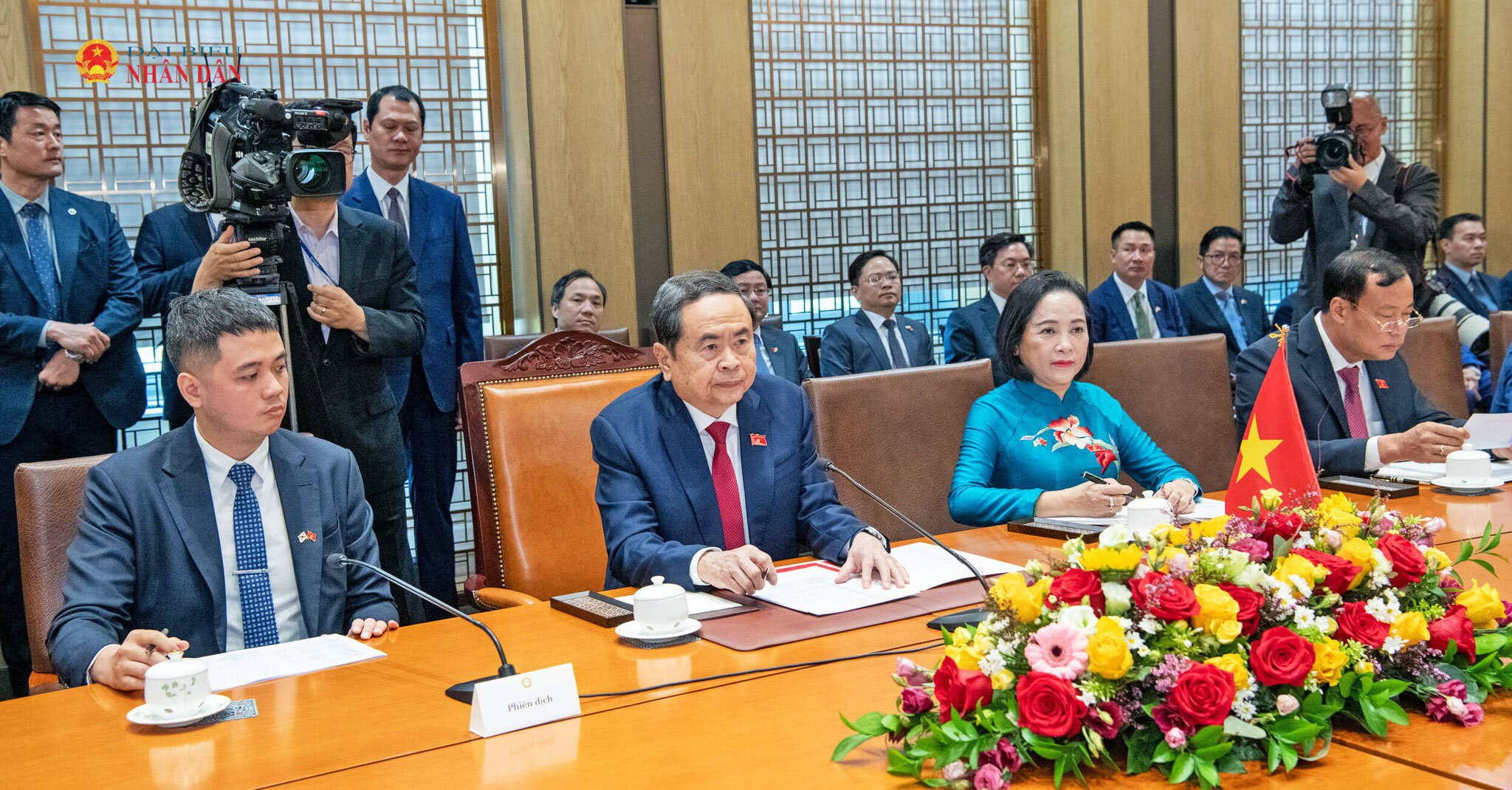 Chủ tịch Quốc hội Trần Thanh Mẫn hội đàm với Chủ tịch Quốc hội Hàn Quốc Cho Jeong Sik.