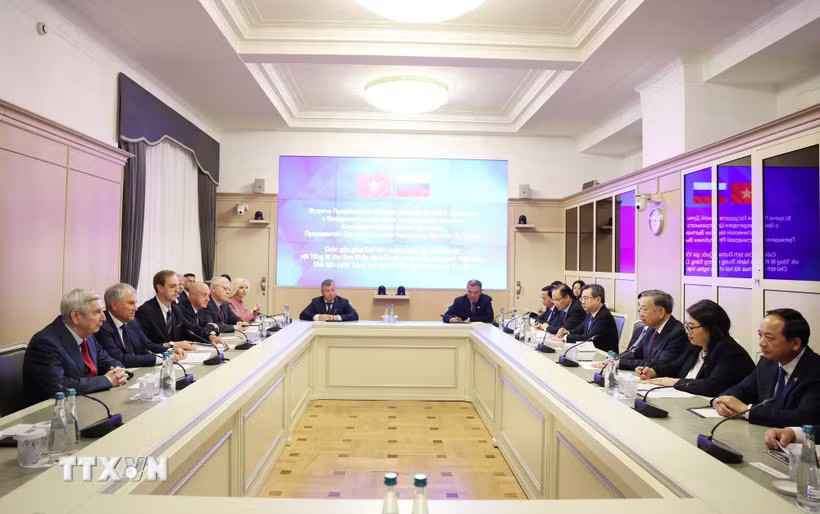 Tổng Bí thư, Chủ tịch nước Tô Lâm hội kiến Chủ tịch Duma Quốc gia Nga Vyacheslav Volodin