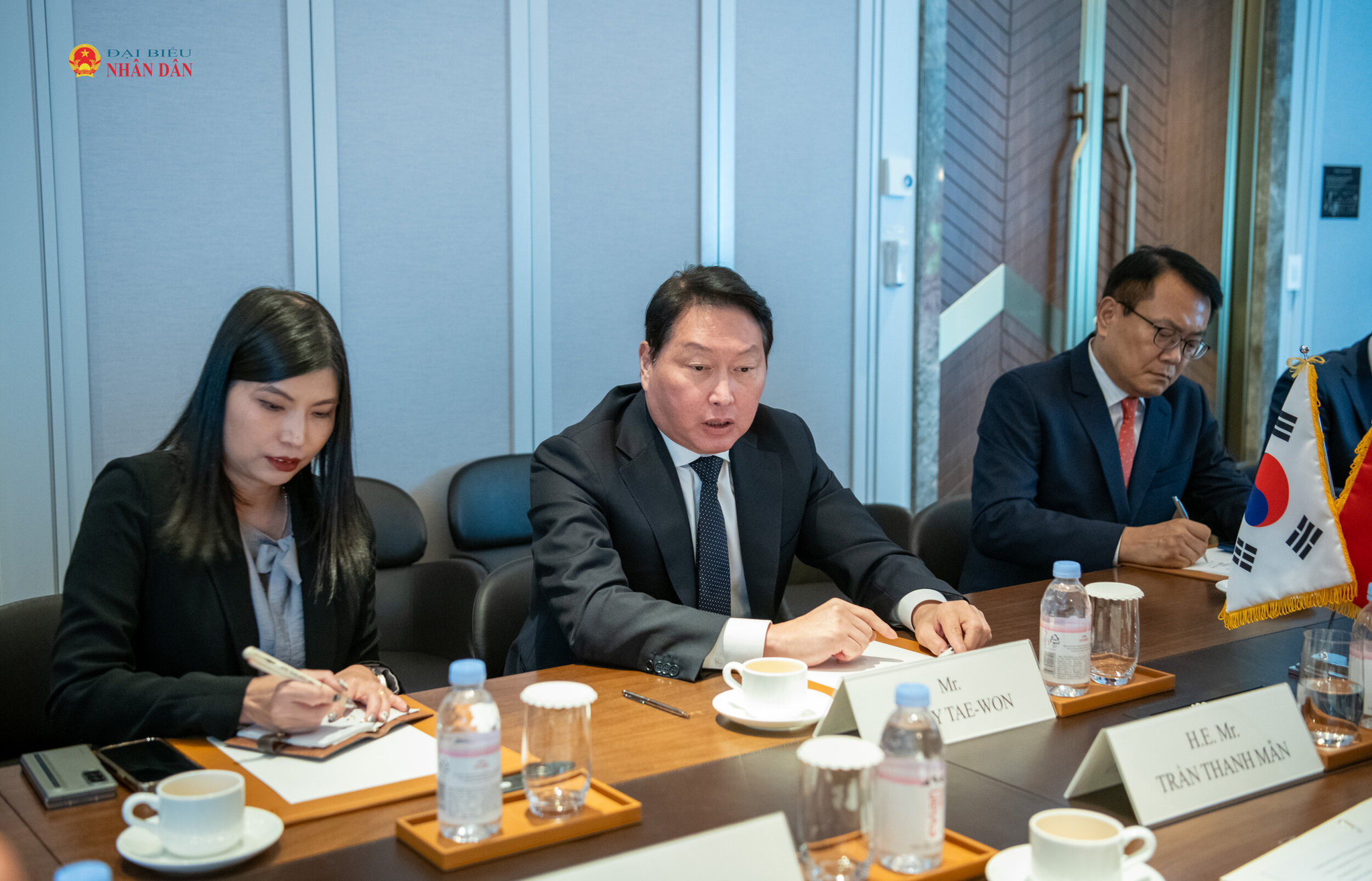 Chủ tịch Tập đoàn SK Tae won Moon phát biểu