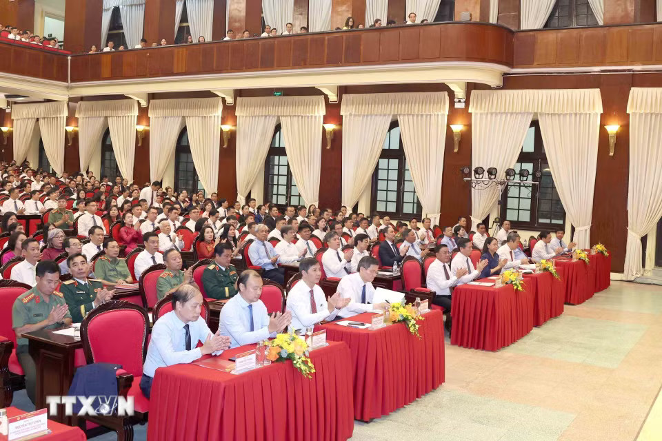 Các đại biểu dự Lễ khai giảng năm học mới Học viện Chính trị Quốc gia Hồ Chí Minh