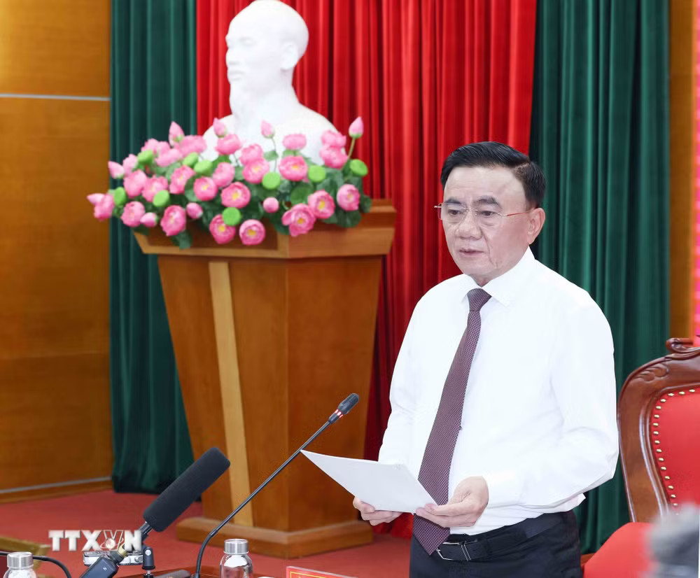 Thường trực Ban Bí thư Trần Cẩm Tú phát biểu chỉ đạo