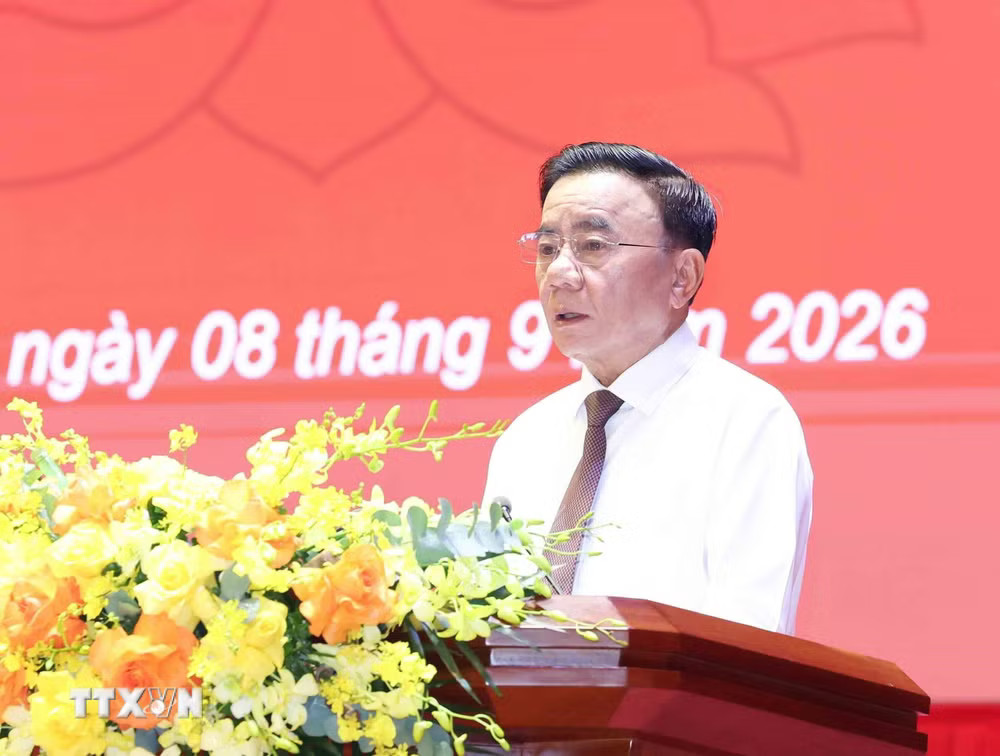 Thường trực Ban Bí thư Trần Cẩm Tú phát biểu chỉ đạo tại Lễ khai giảng năm học mới Học viện Chính trị Quốc gia Hồ Chí Minh