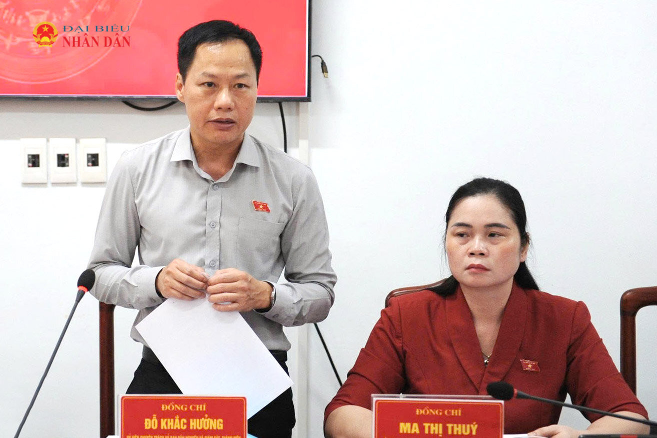 ĐBQH hoạt động chuyên trách tại Ủy ban Dân nguyện và Giám sát Đỗ Khắc Hưởng phát biểu tại buổi làm việc