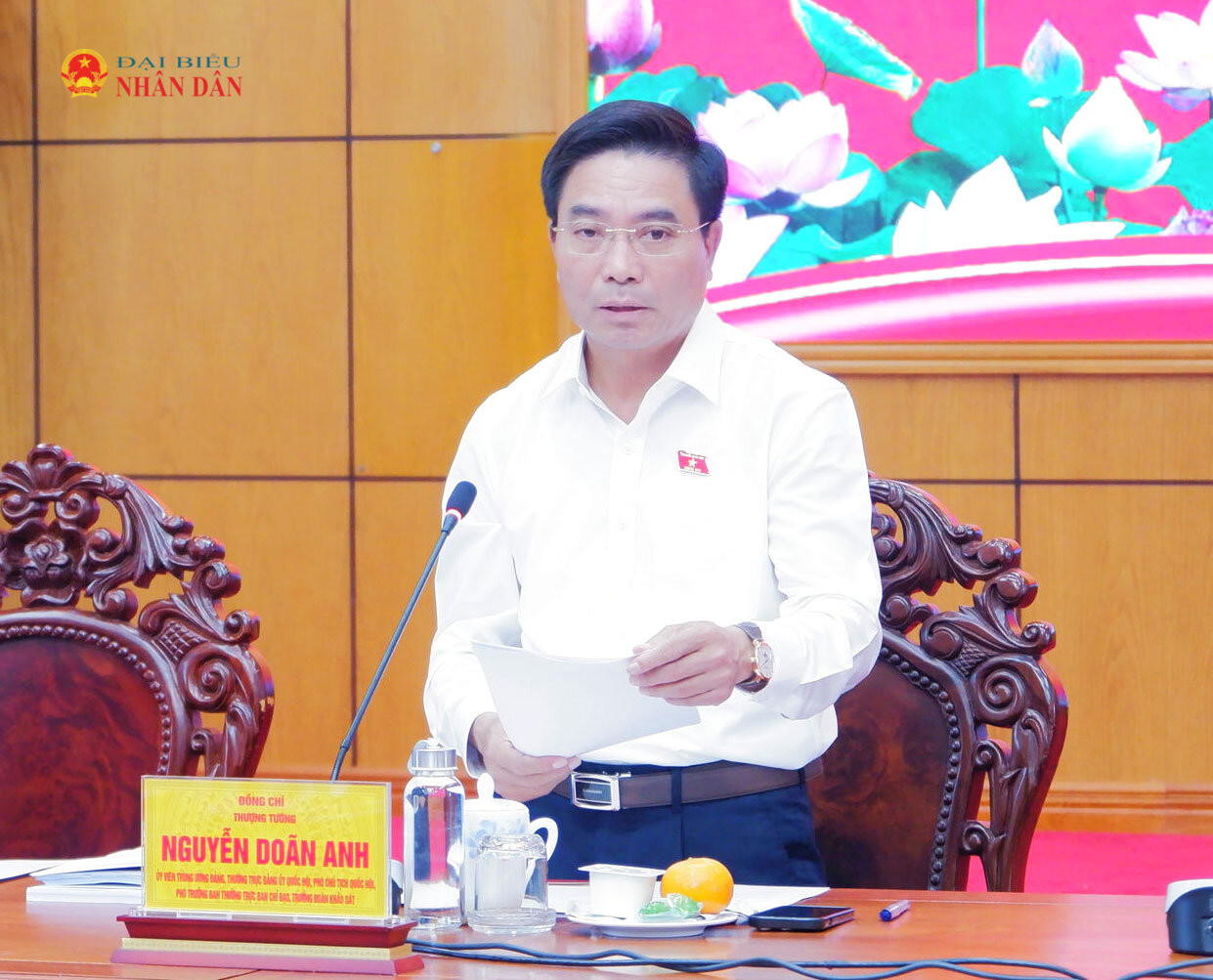 Phó Chủ tịch Quốc hội, Thượng tướng Nguyễn Doãn Anh phát biểu