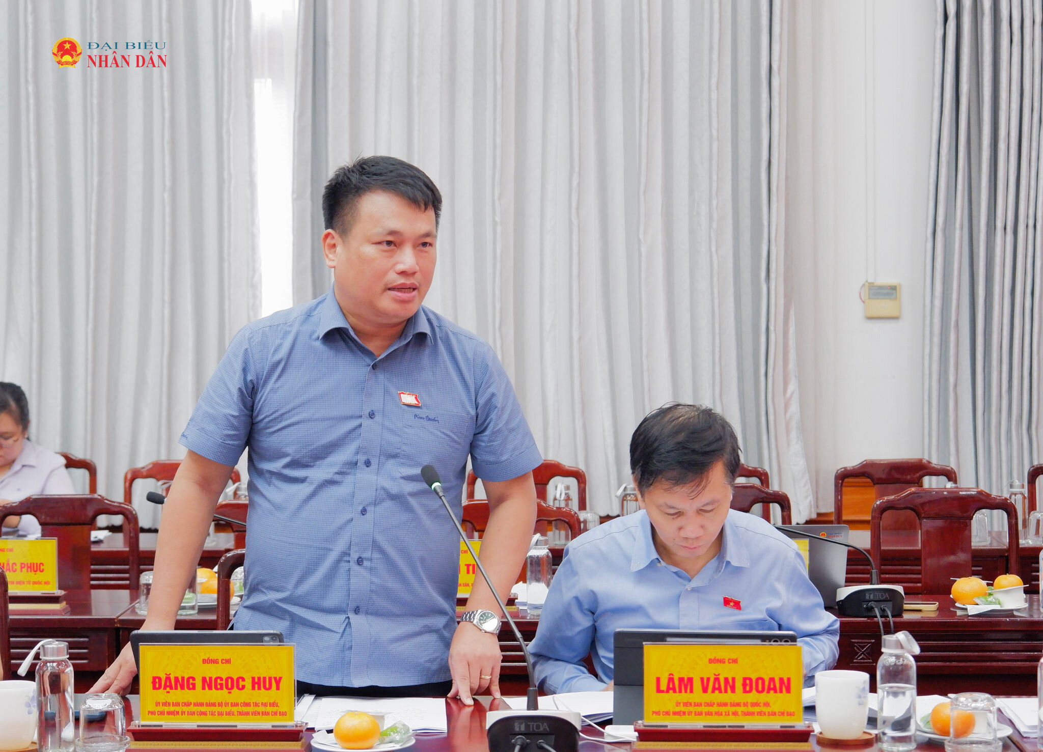 Phó Chủ nhiệm Ủy ban Công tác đại biểu Đặng Ngọc Huy phát biểu