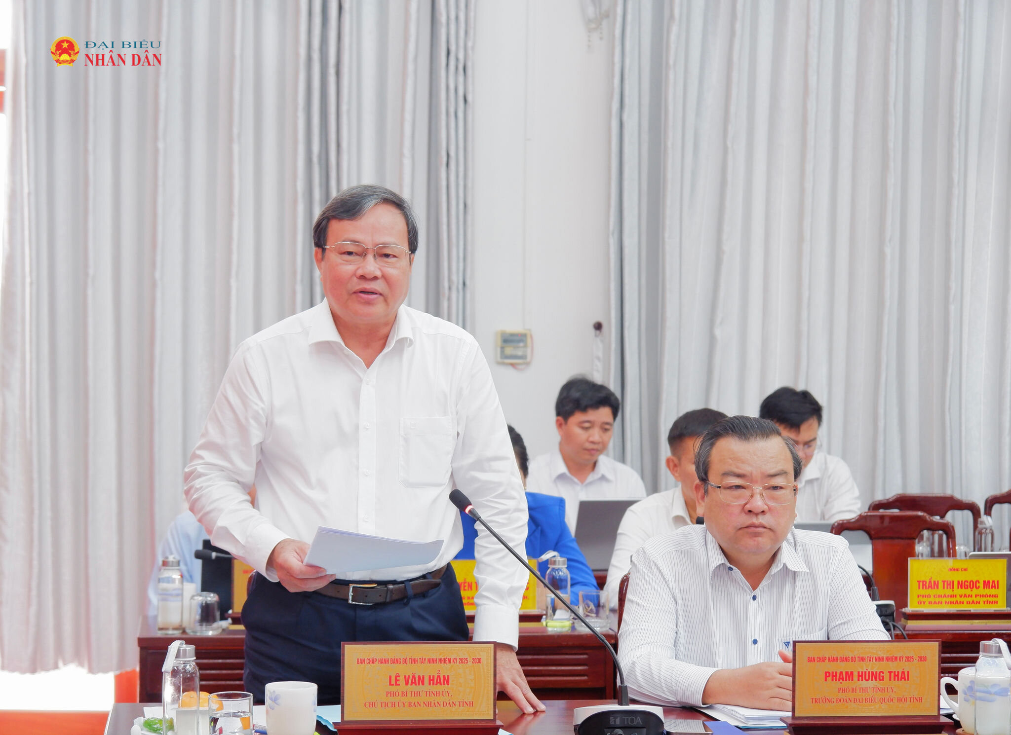 Chủ tịch UBND tỉnh Tây Ninh Lê Văn Hẳn phát biểu