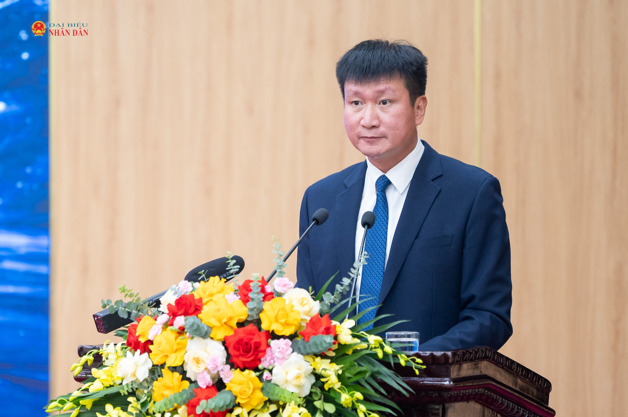 Bí thư Tỉnh ủy Ninh Bình Trần Huy Tuấn phát biểu