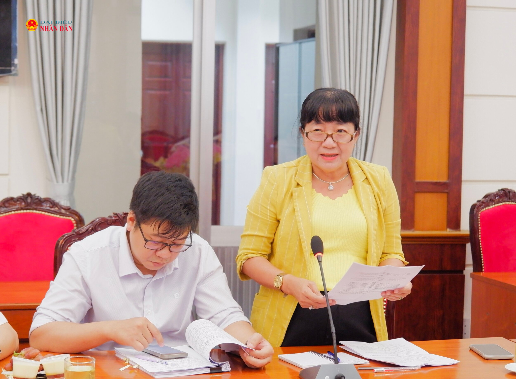 Đại diện Hội Luật gia TP. Hồ Chí Minh Phạm Thanh Tuyền phát biểu